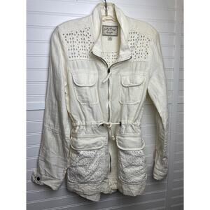 LUCKY BRAND - Women's Linen Cargo Jacket